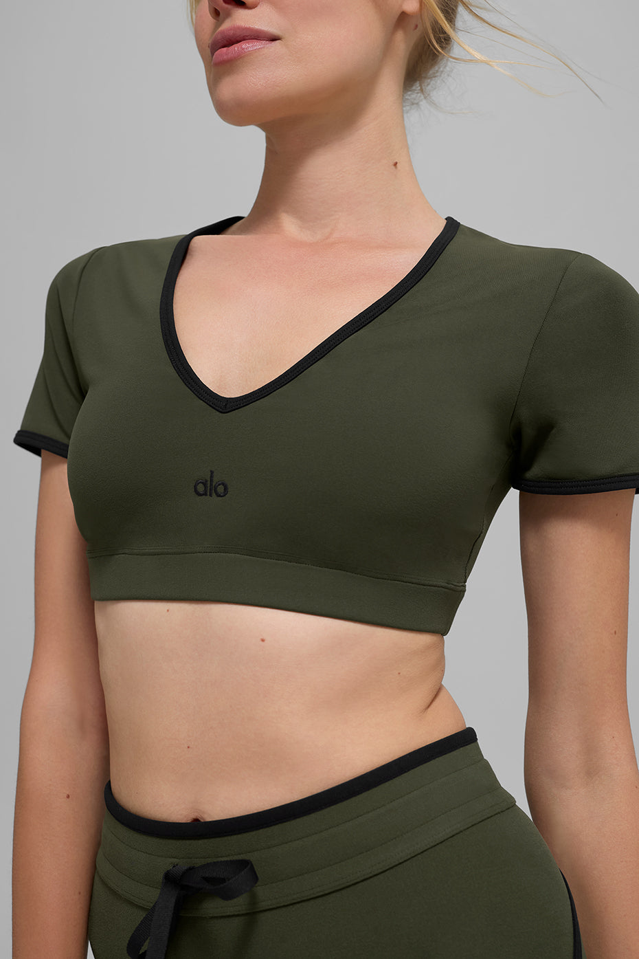 Airbrush Race Pace Short Sleeve - Green Olive/Black — photo 2