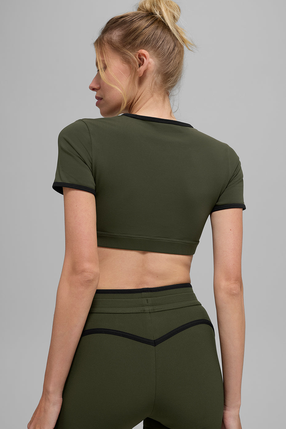 Airbrush Race Pace Short Sleeve - Green Olive/Black — photo 3