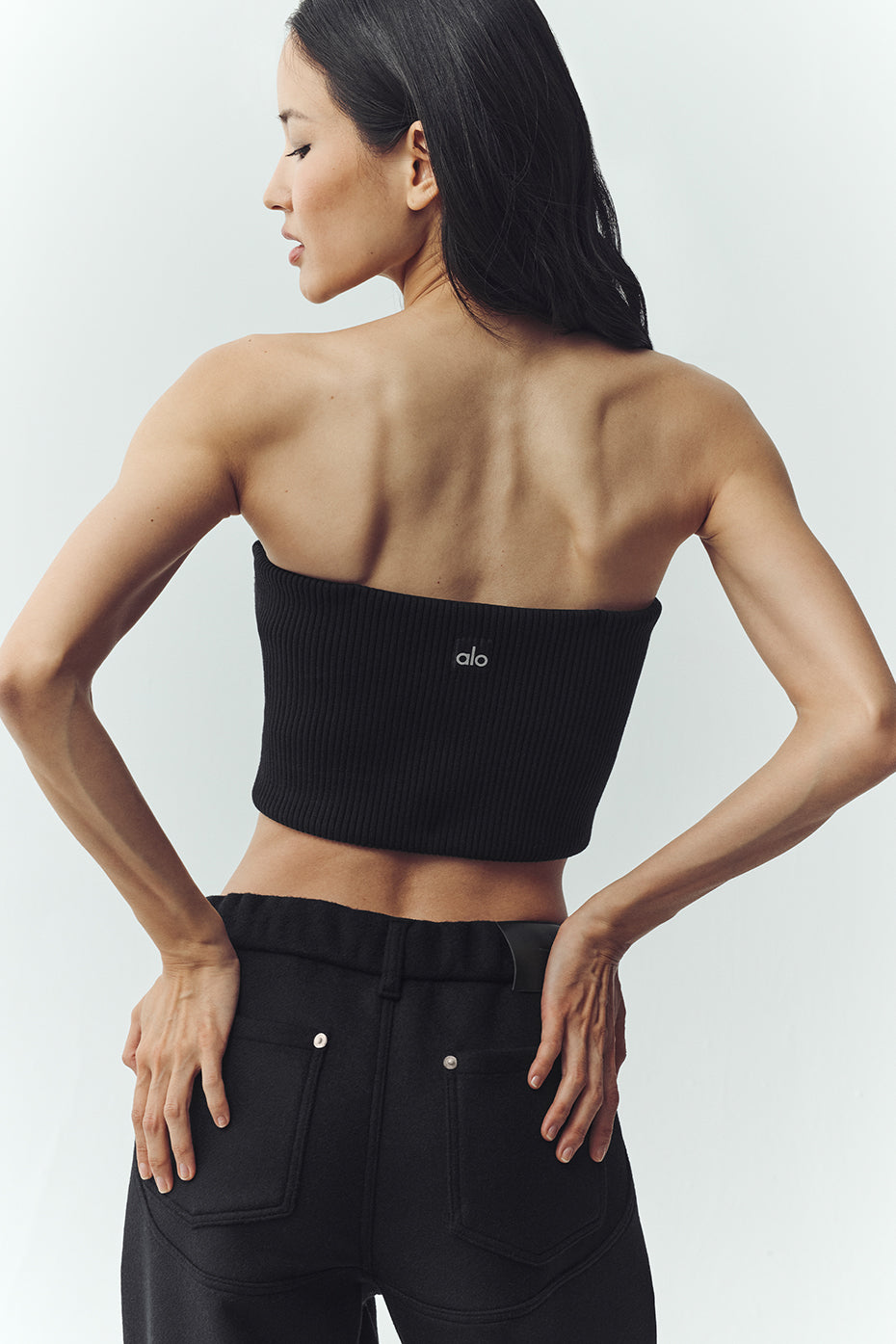 Wool Blend Nightcap Corset Top - Black — photo 2