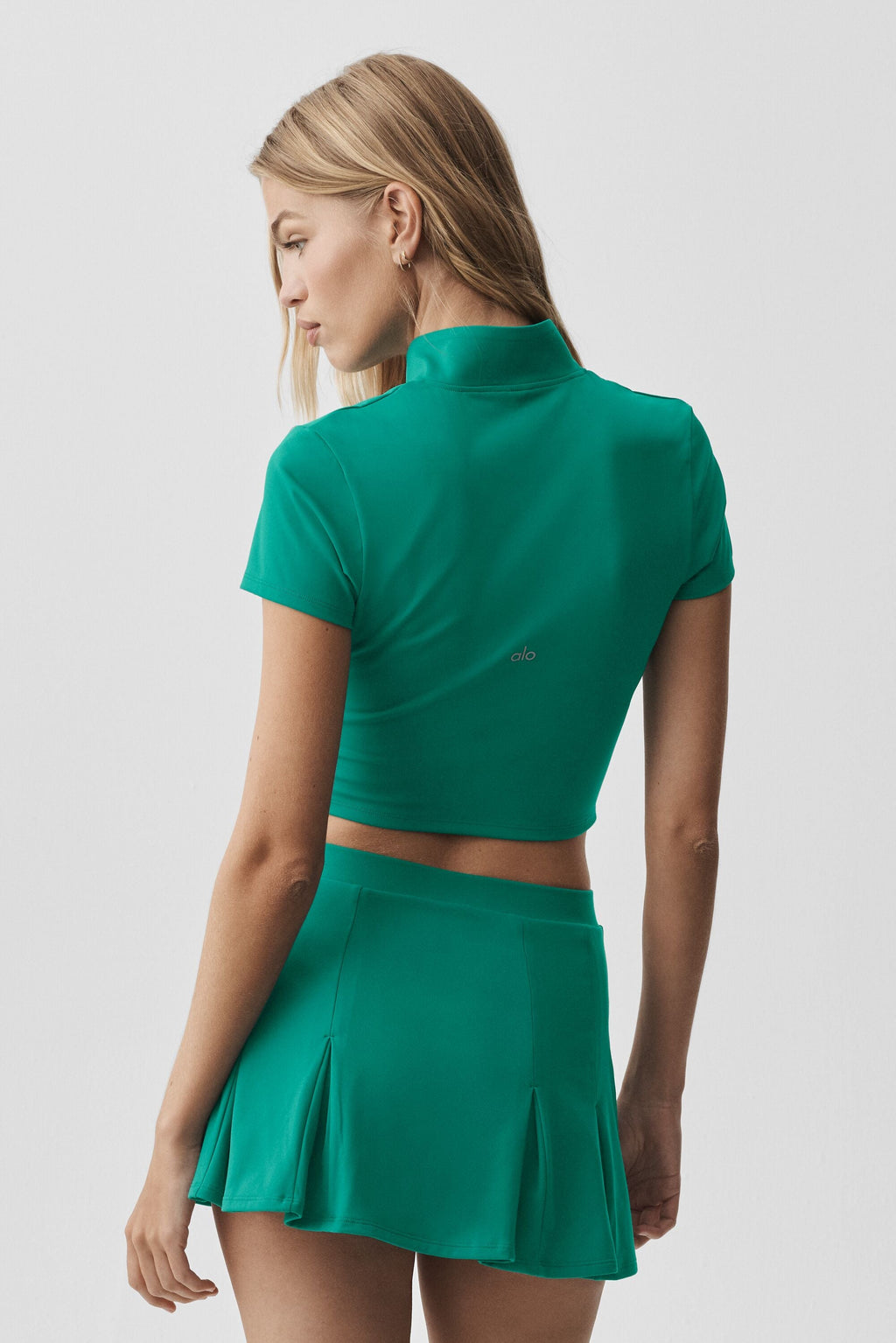 ALO Softsculpt Full Zip Short Sleeve - Emerald Isle — photo 2