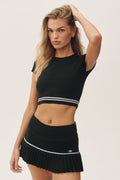 Cotton Cashmere My Serve Short Sleeve - Black/White — photo 1