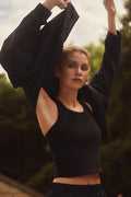 Goddess Ribbed Go-To Tank - Black — photo 1