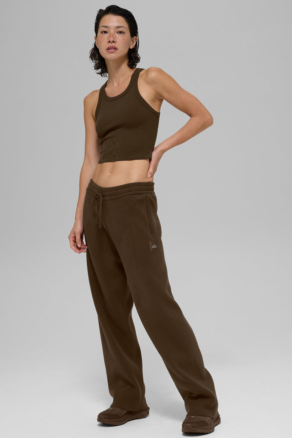 Goddess Ribbed Go-To Tank - Espresso — photo 6