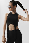 Wellness Rib Flaunt Tank - Black — photo 1