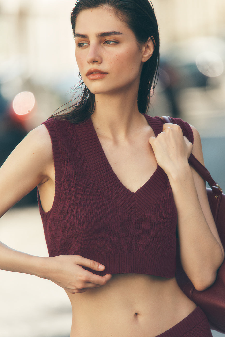 Supernatural Sweater Tank - Burgundy — photo 1