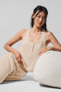 Supernatural Sweater Henley Tank - Macadamia — photo 1