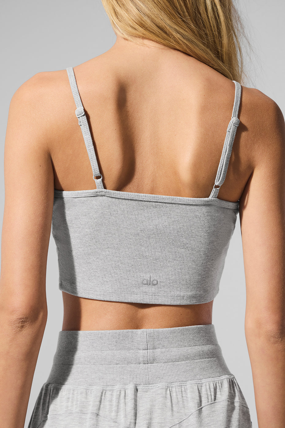 Ribbed Delicate Lounge Tank - Athletic Heather Grey — photo 5