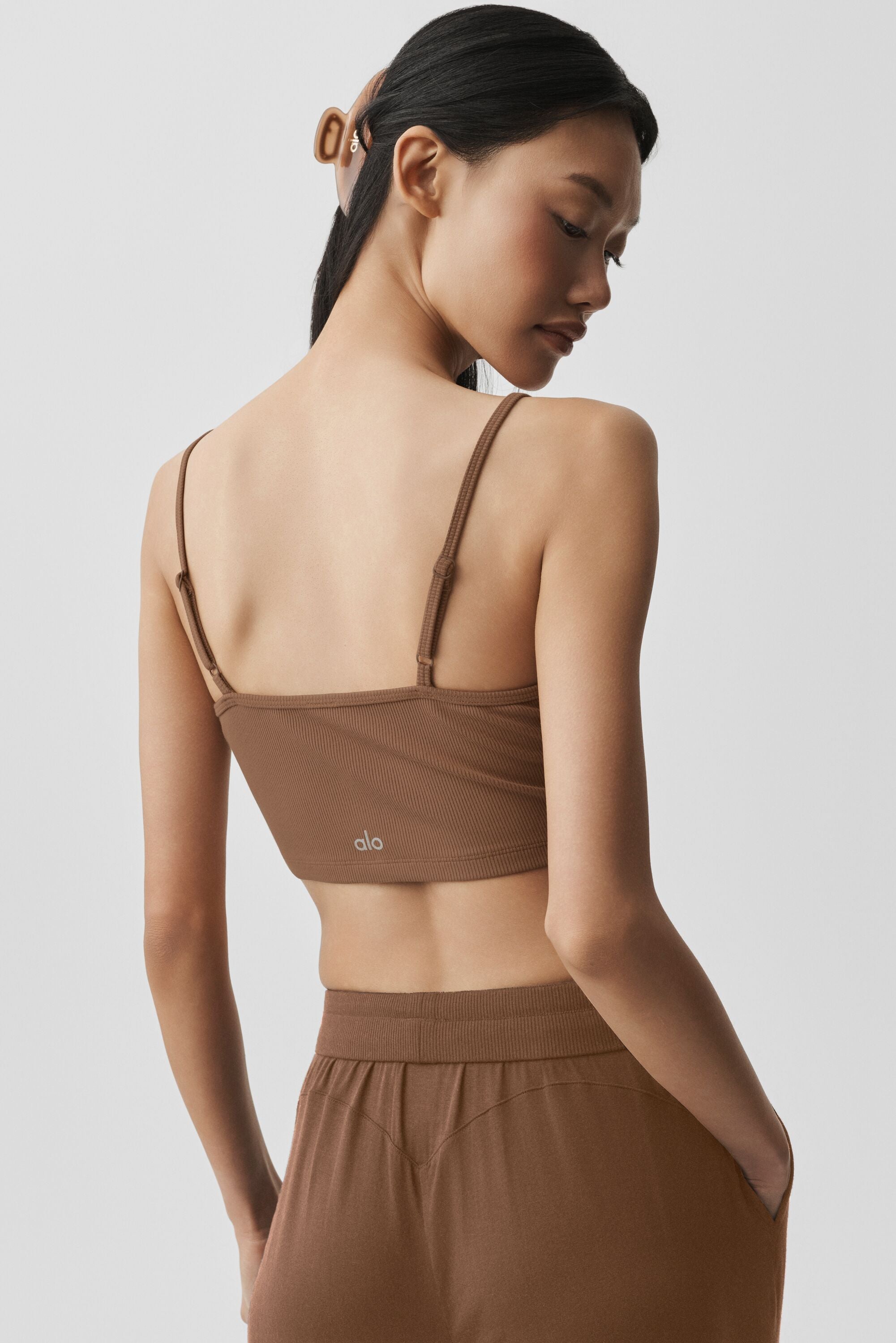 Ribbed Delicate Lounge Tank - Sun Kissed Brown — photo 2