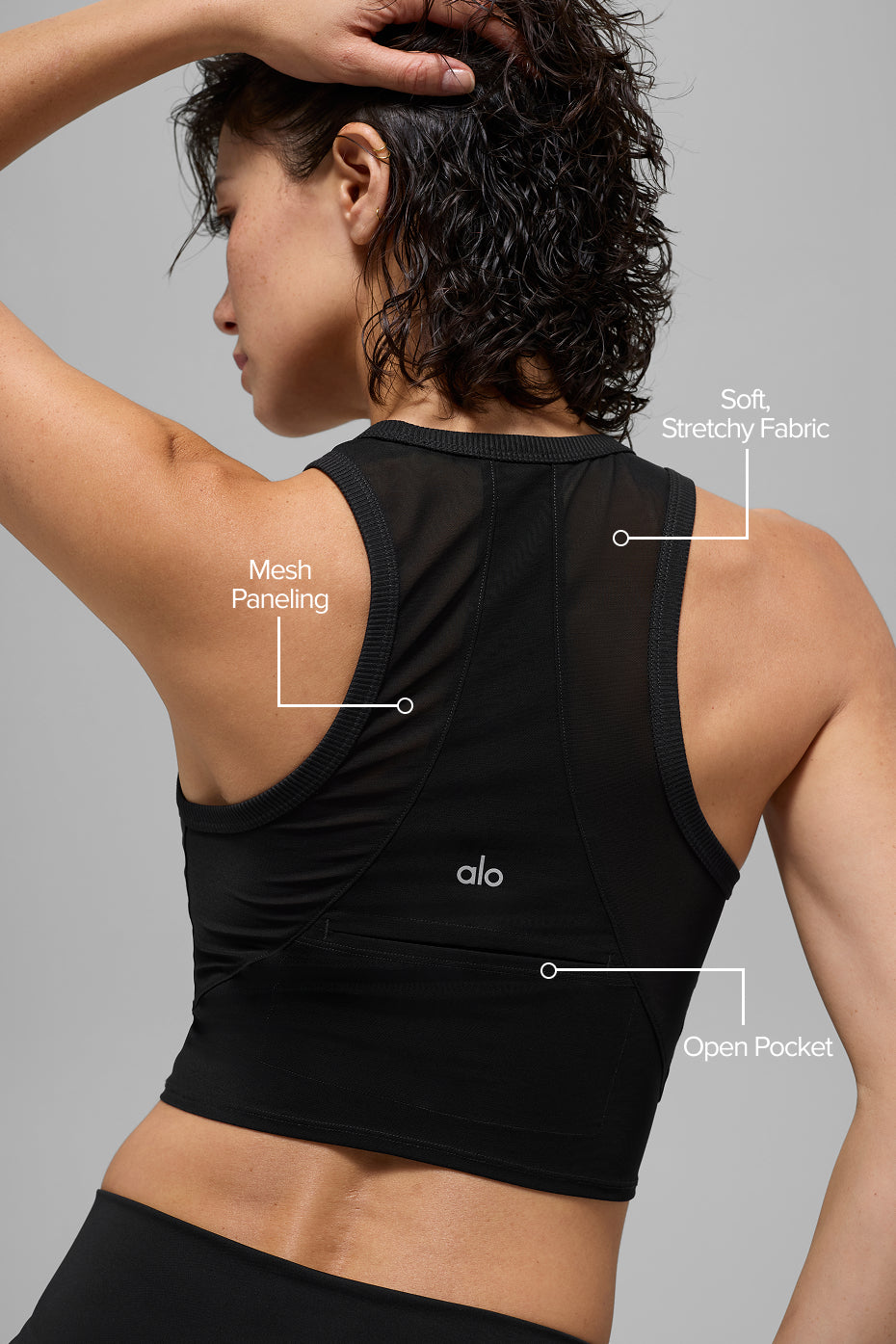 Mesh Front Runner Tank - Black — photo 2