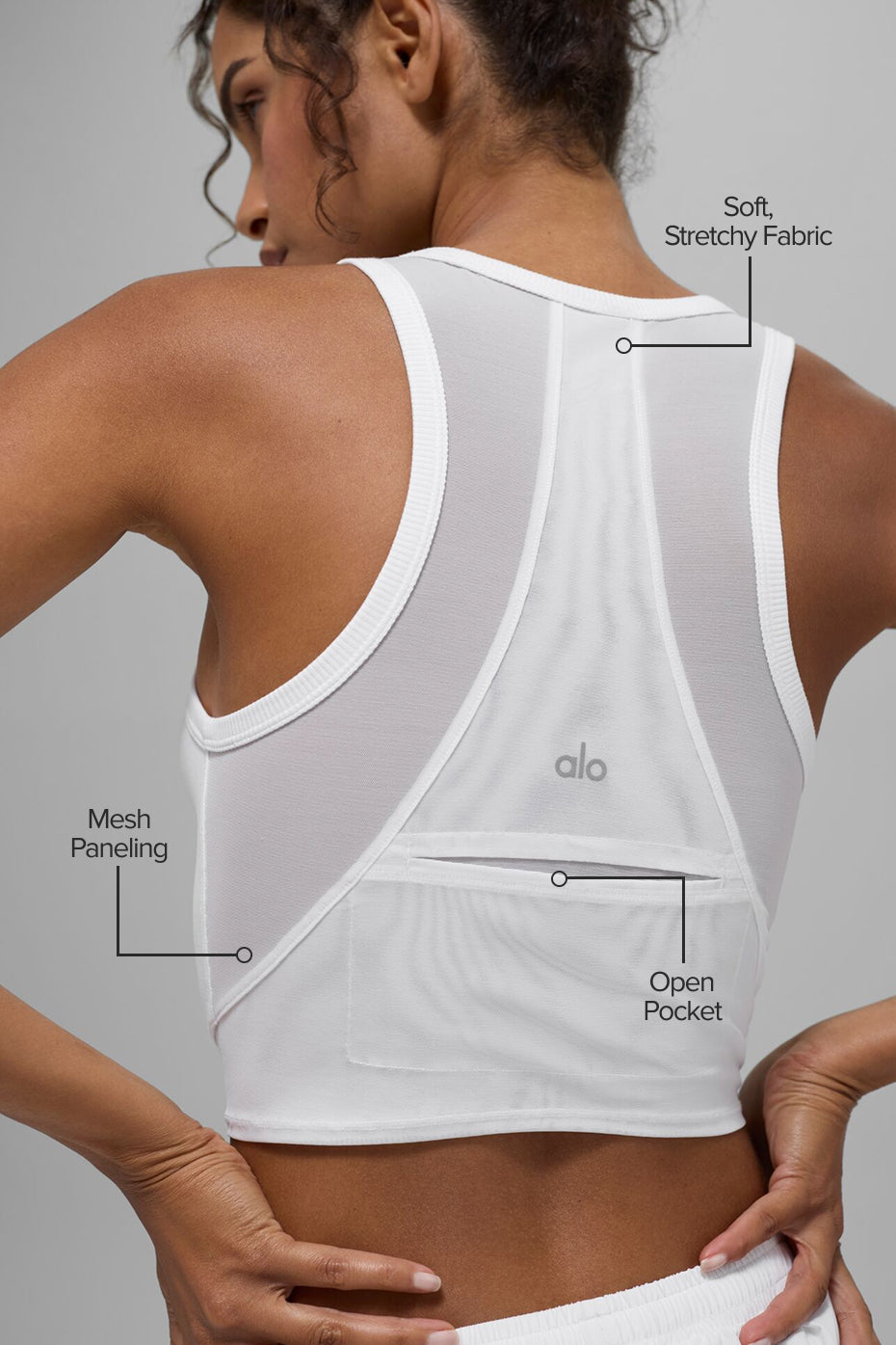 Mesh Front Runner Tank - White — photo 2