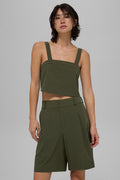 Cropped Dreamscape Tank - Green Olive — photo 1