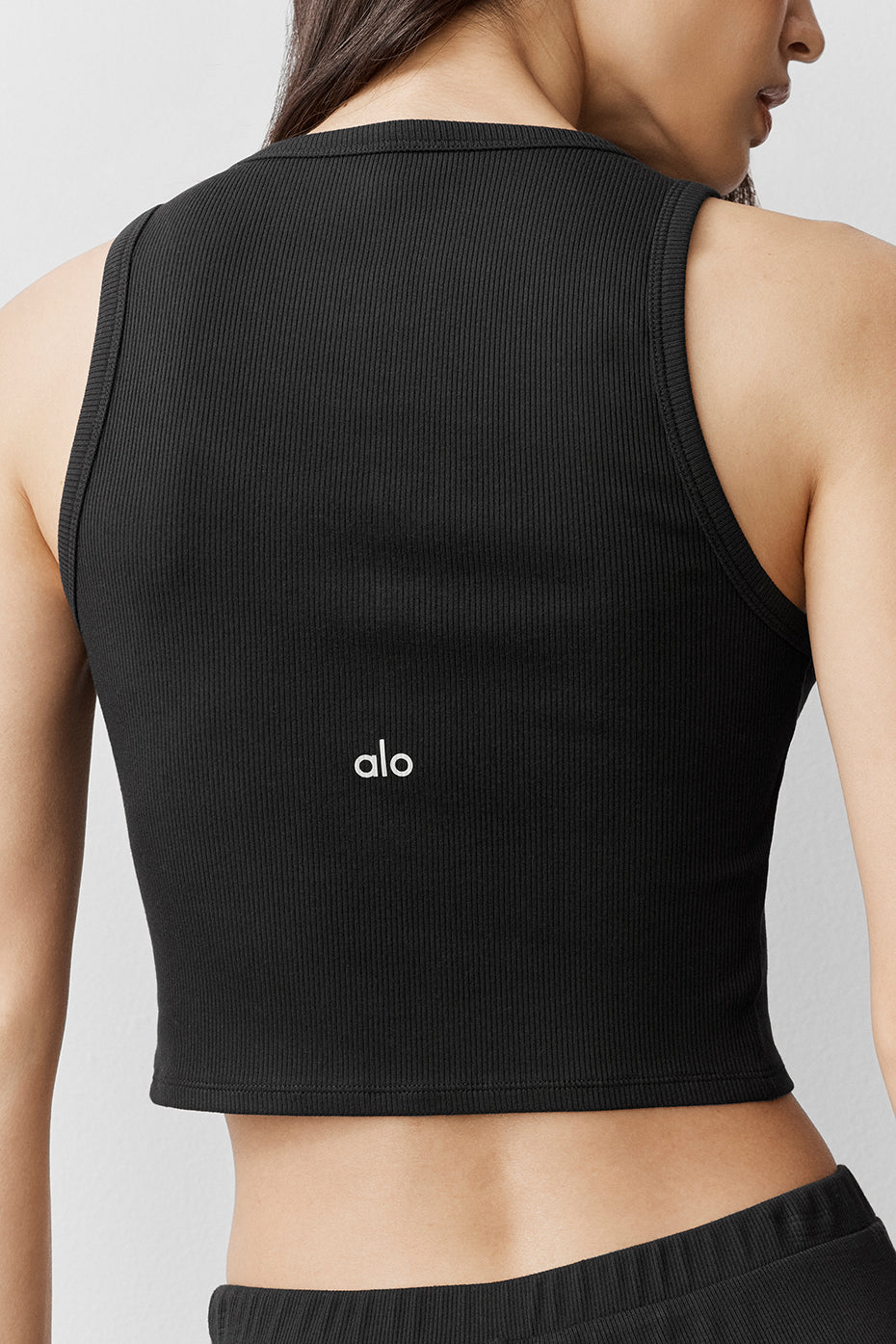 Ribbed Modal Henley Tank - Black — photo 3