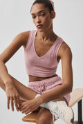 Seamless Pointelle Tank - Vintage Pink — photo 1