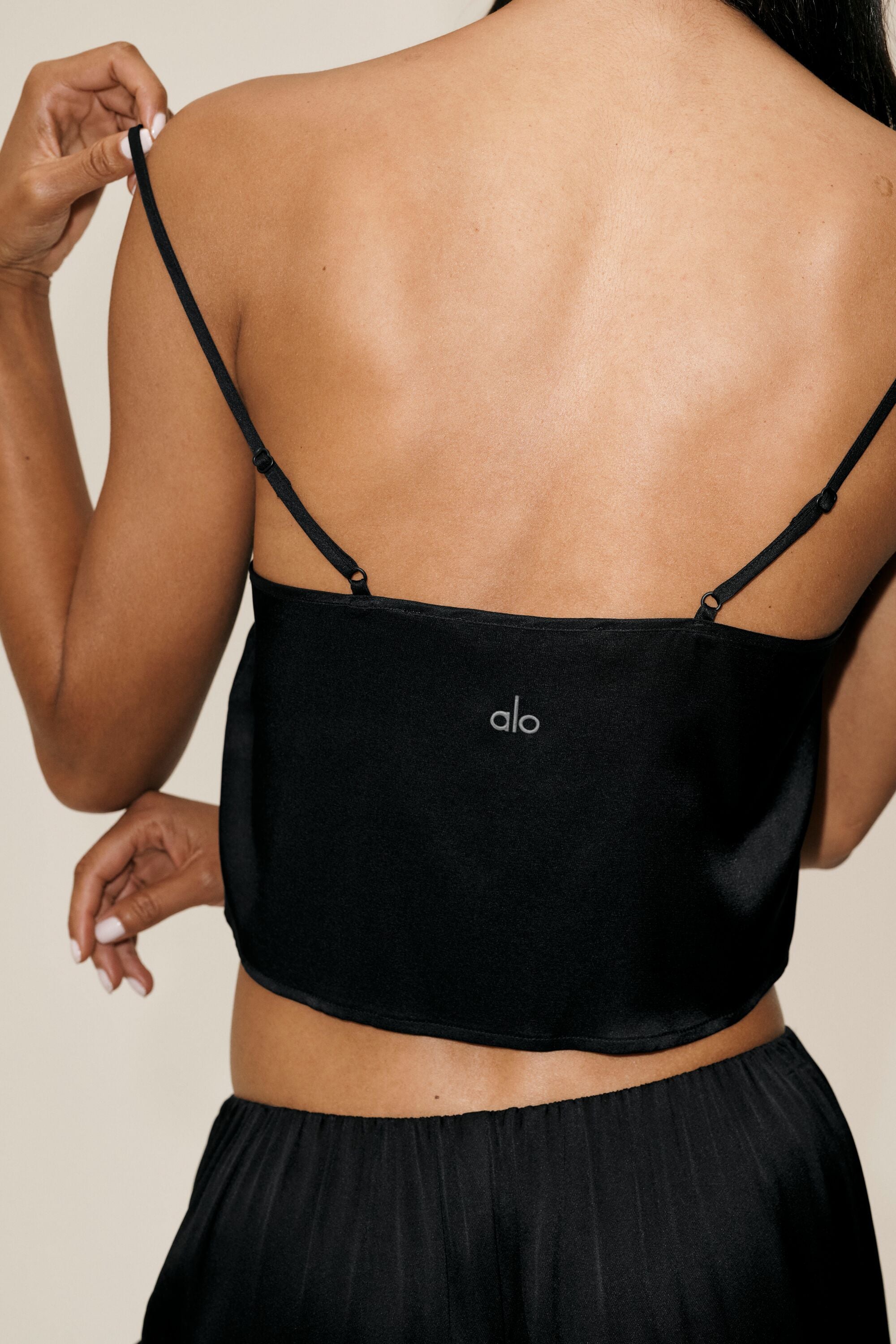 Silk Blend Radiance Tank - Black — photo 2