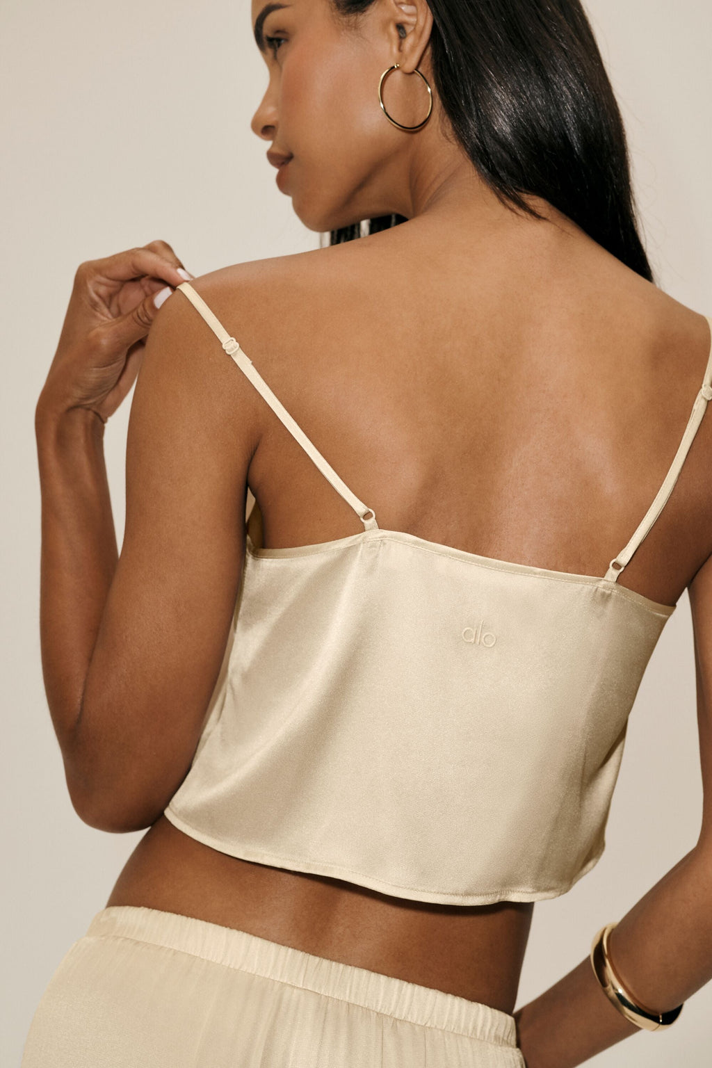 Silk Blend Radiance Tank - Sandy Beige — photo 3