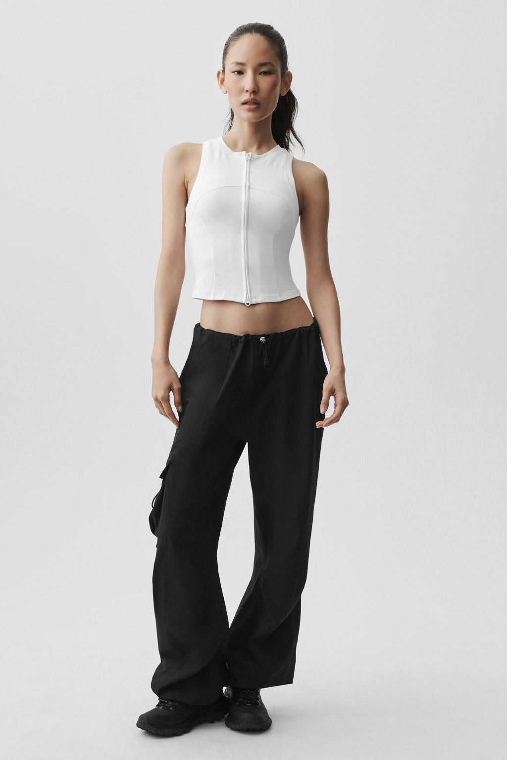 Alosoft Level Up Full Zip Tank - White — photo 6