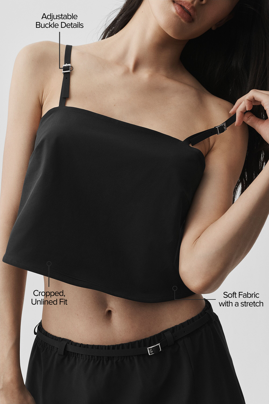 Cropped Connection Tank - Black — photo 2