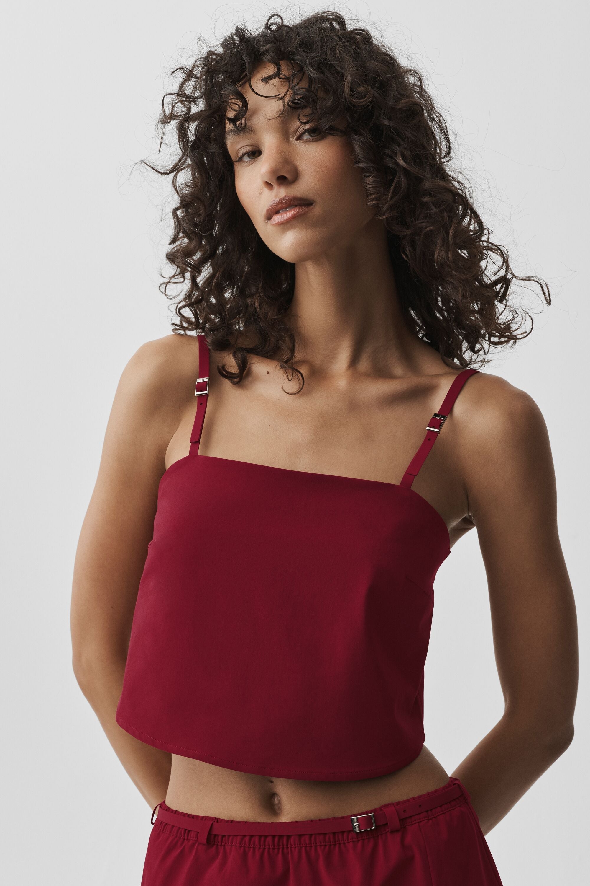 Cropped Connection Tank - Summer Romance Red — photo 3