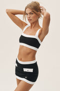 Cotton Cashmere Capri Dream Bra - Black/White — photo 1