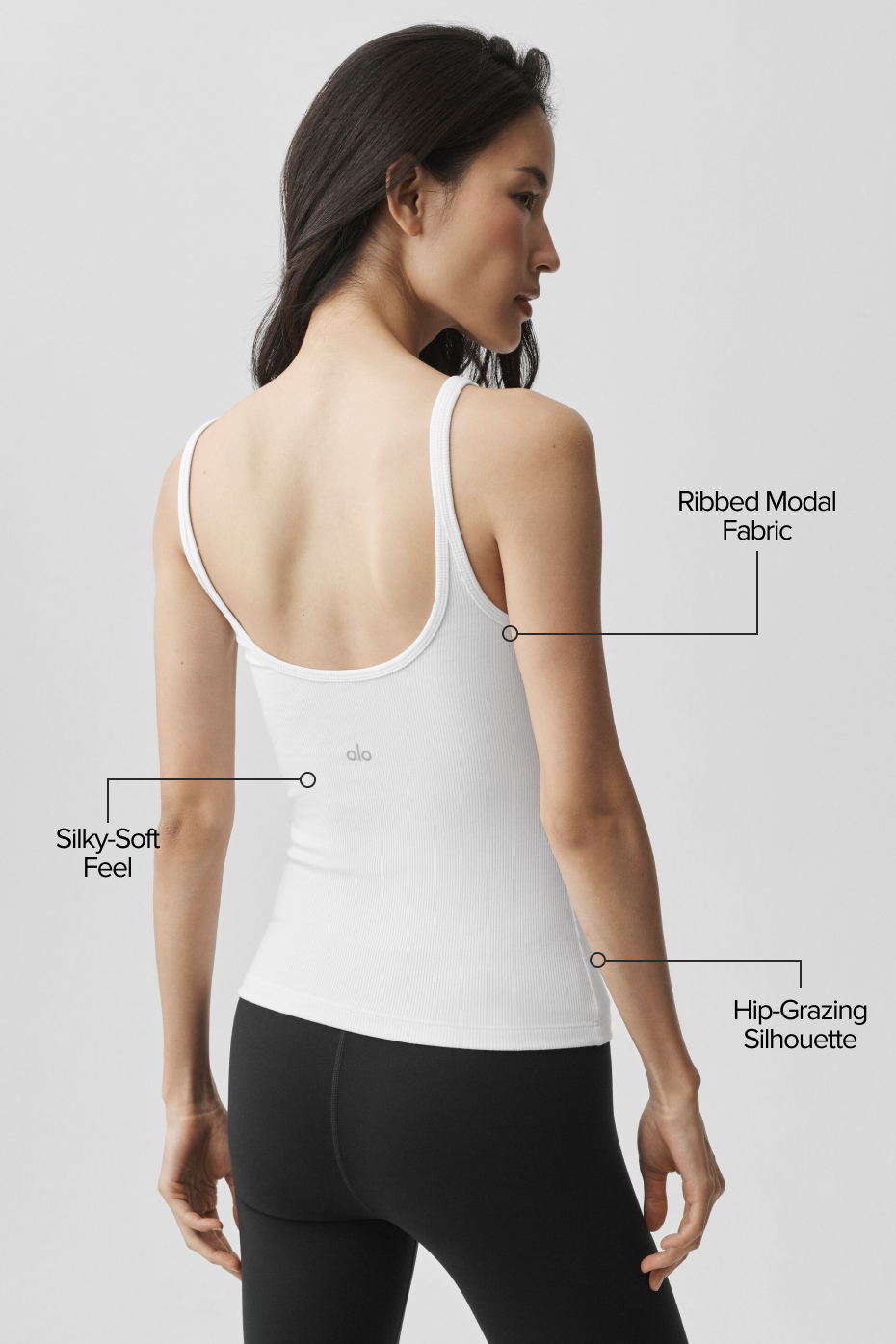 Ribbed Adore Tank - White — photo 2
