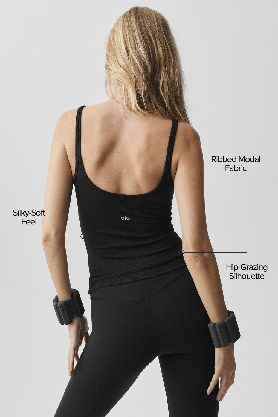Ribbed Adore Tank - Black — photo 2
