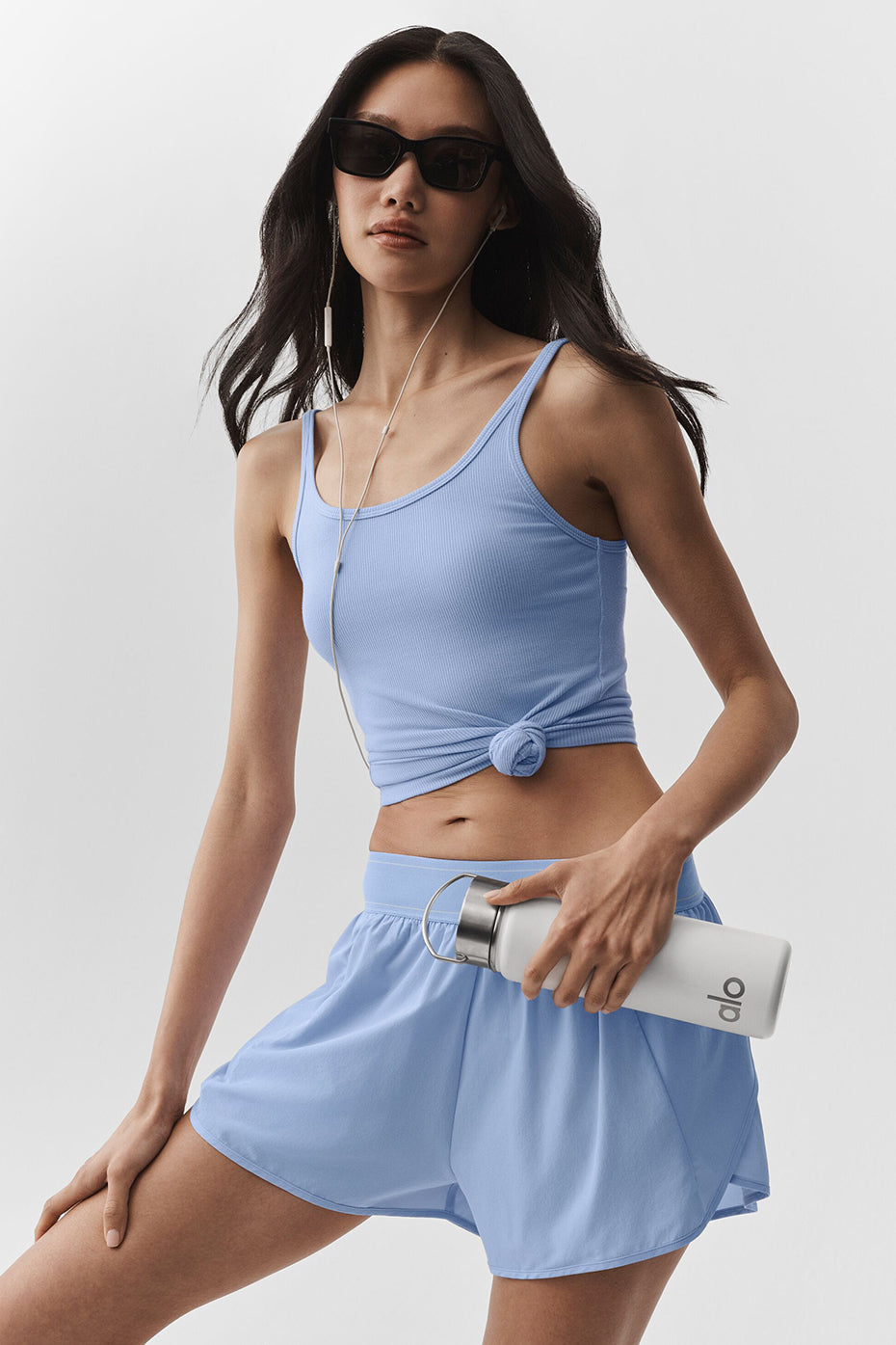 Ribbed Adore Tank - Light Provence Blue — photo 1