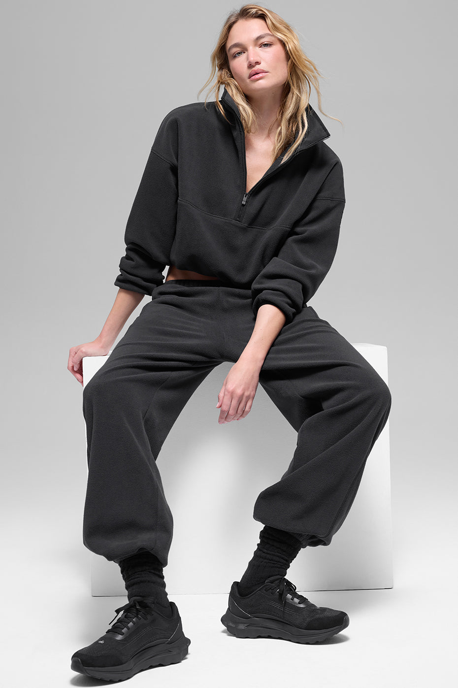 Polar Fleece Retreat Cover Up - Black — photo 4
