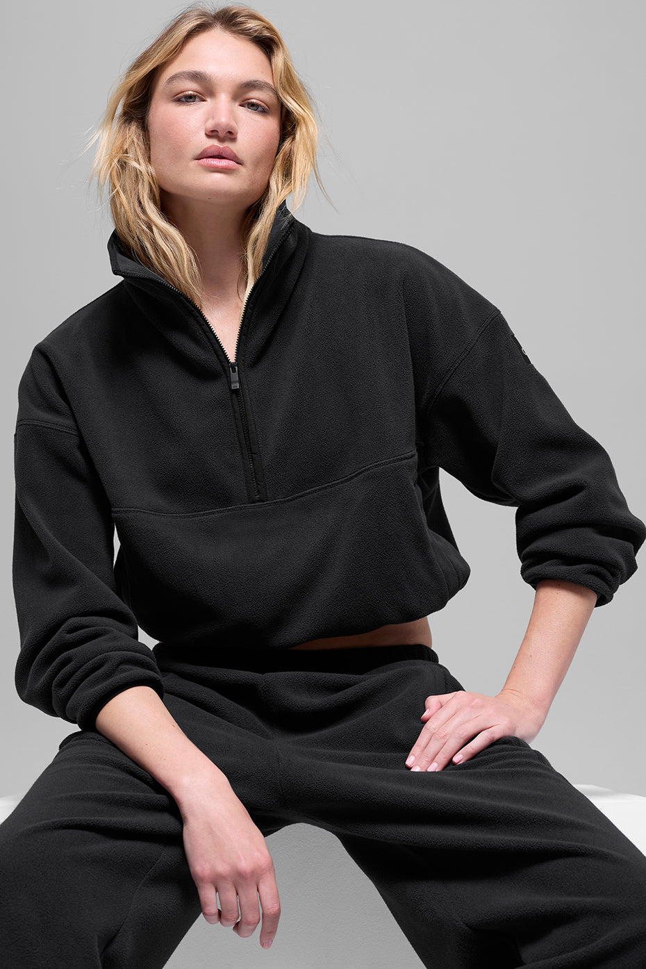 Polar Fleece Retreat Cover Up - Black — photo 1