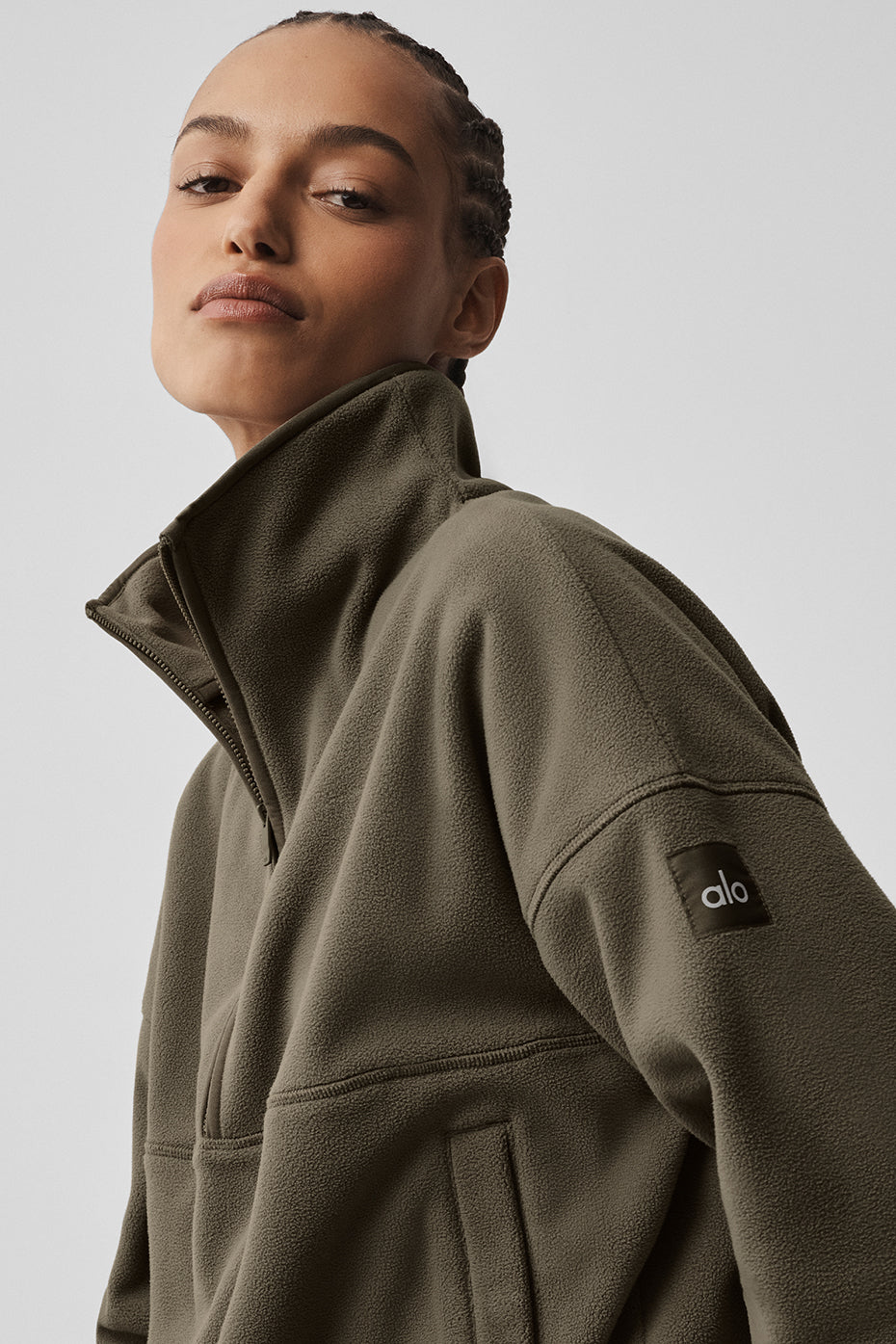 Polar Fleece Retreat Cover Up - Olive Tree — photo 3