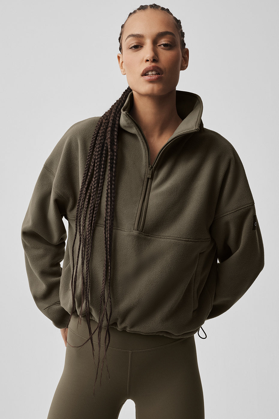 Polar Fleece Retreat Cover Up - Olive Tree — photo 4