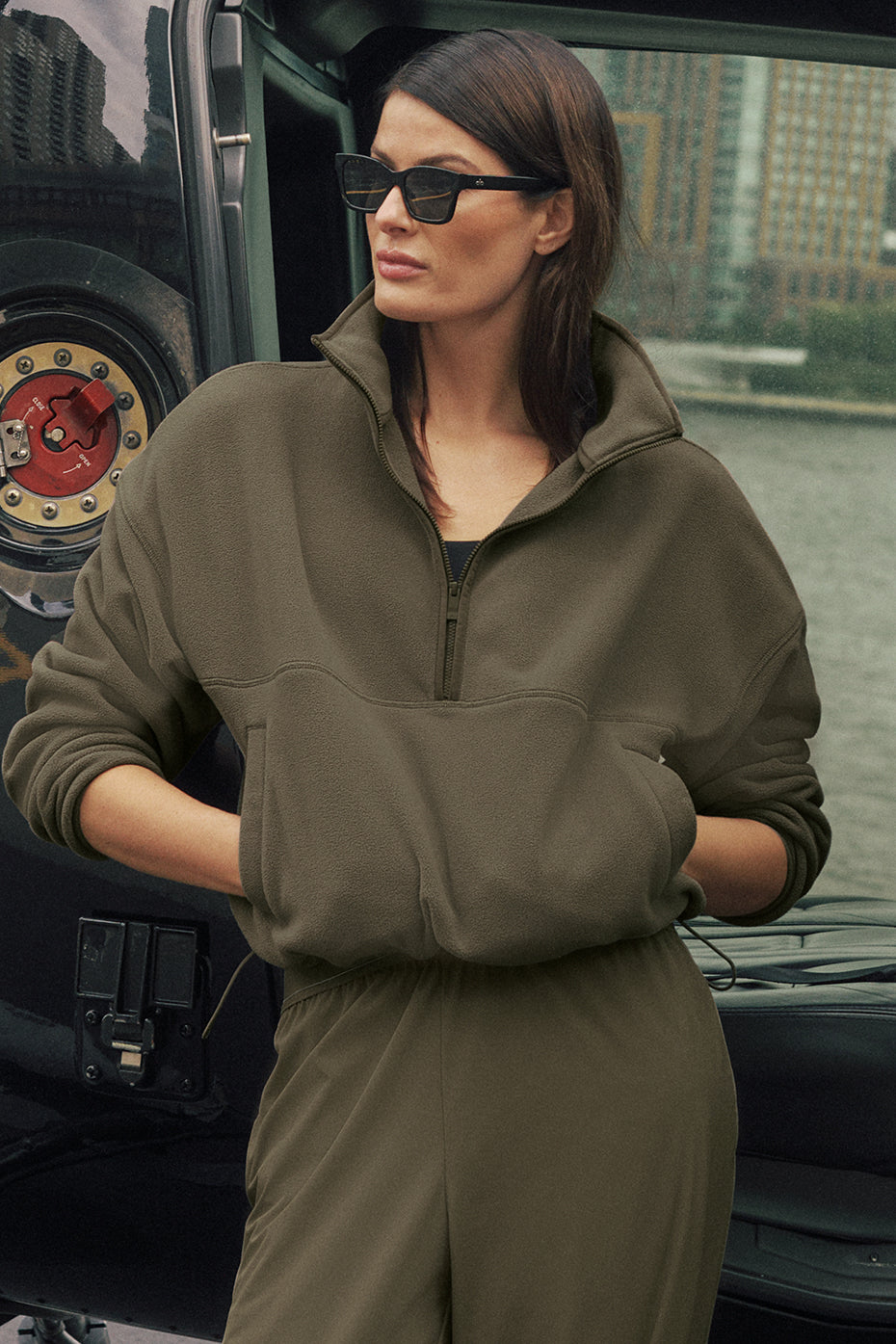 Polar Fleece Retreat Cover Up - Olive Tree — photo 1