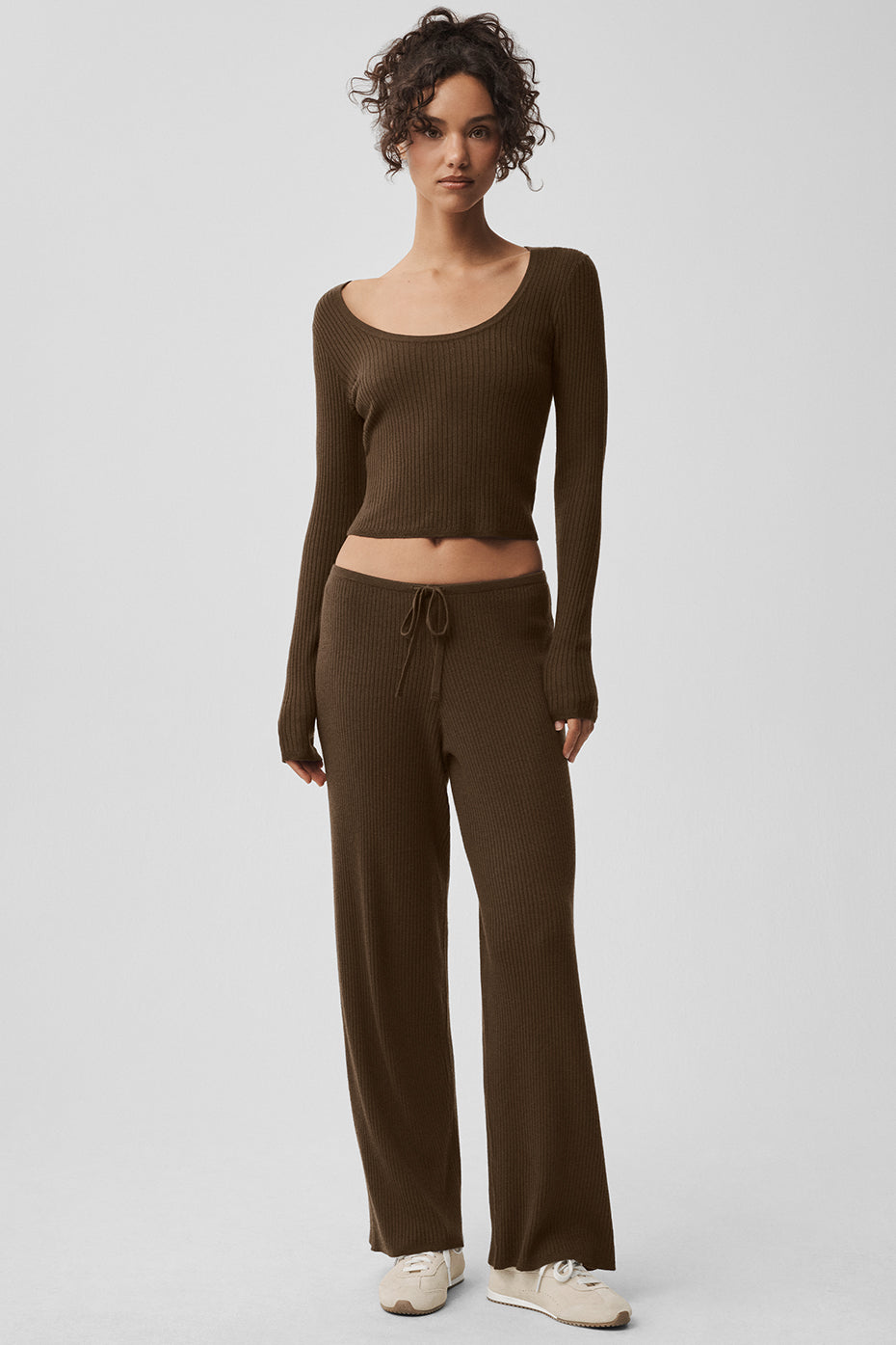 Sweater Knit Unwind Long Sleeve - Espresso — photo 4