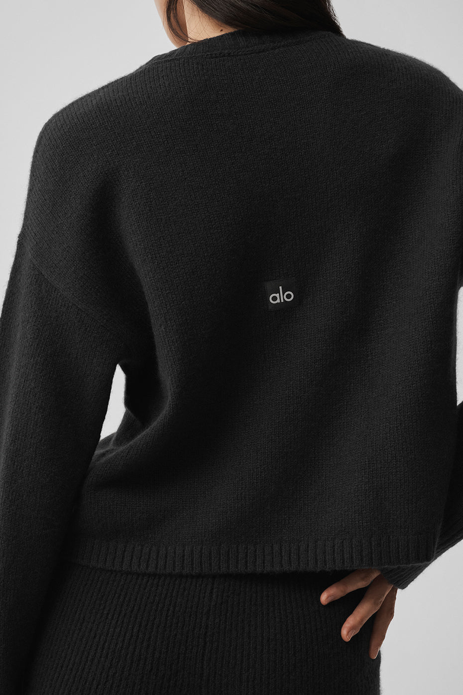 Wool Cashmere New Class Tie Cardigan - Black — photo 5