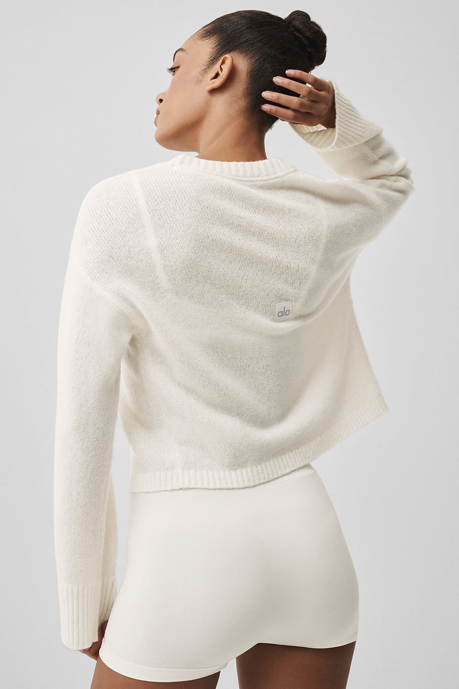 Wool Cashmere New Class Tie Cardigan - Ivory — photo 3