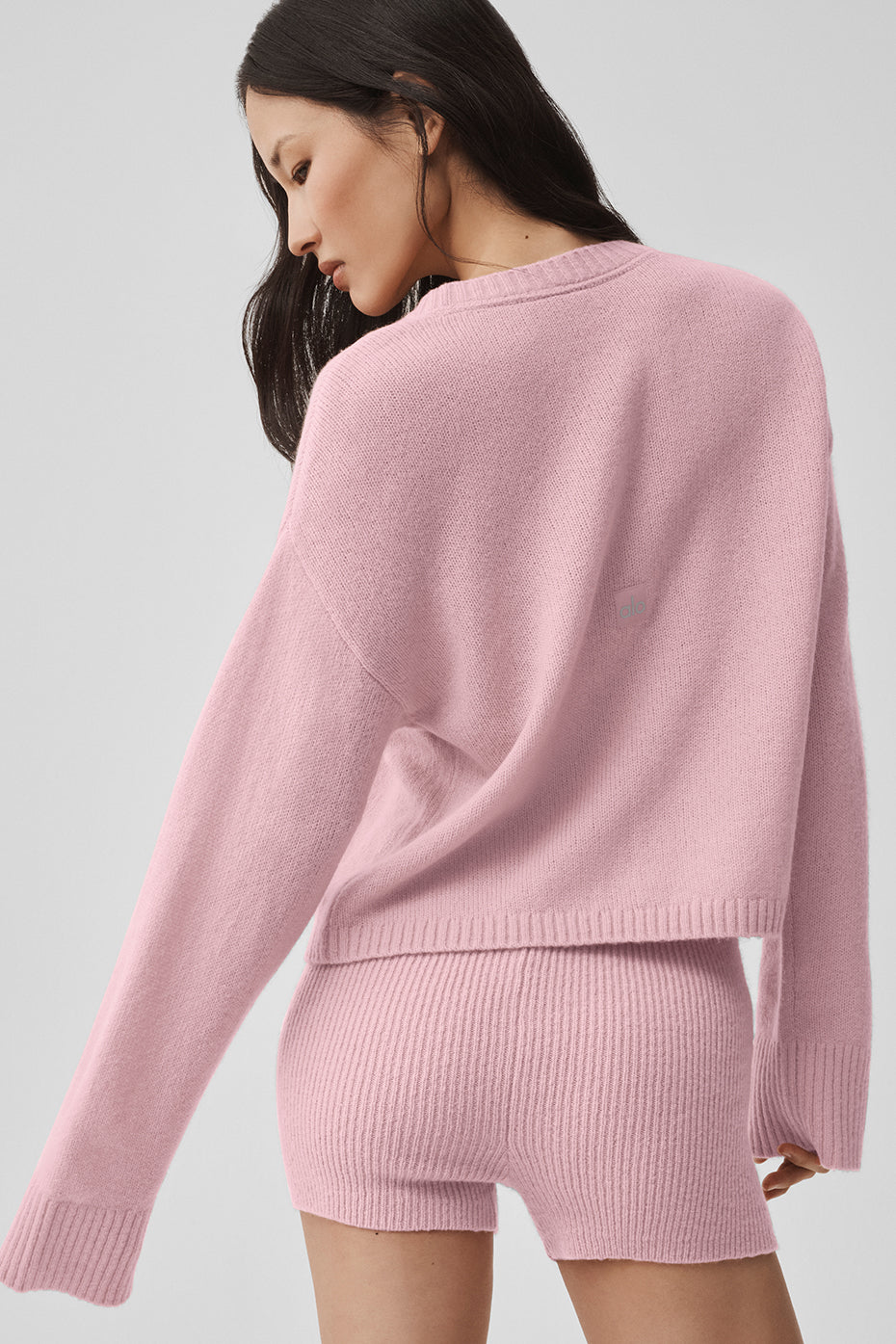 Wool Cashmere New Class Tie Cardigan - Vintage Pink — photo 2