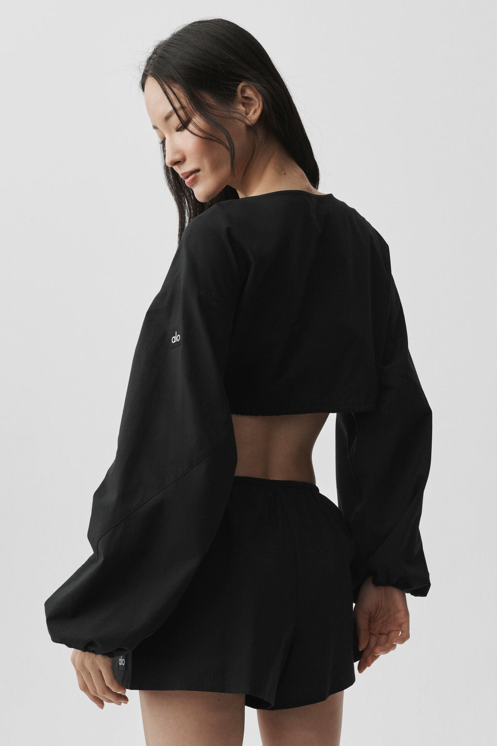 Cotton Cropped Real Deal Long Sleeve - Black — photo 3