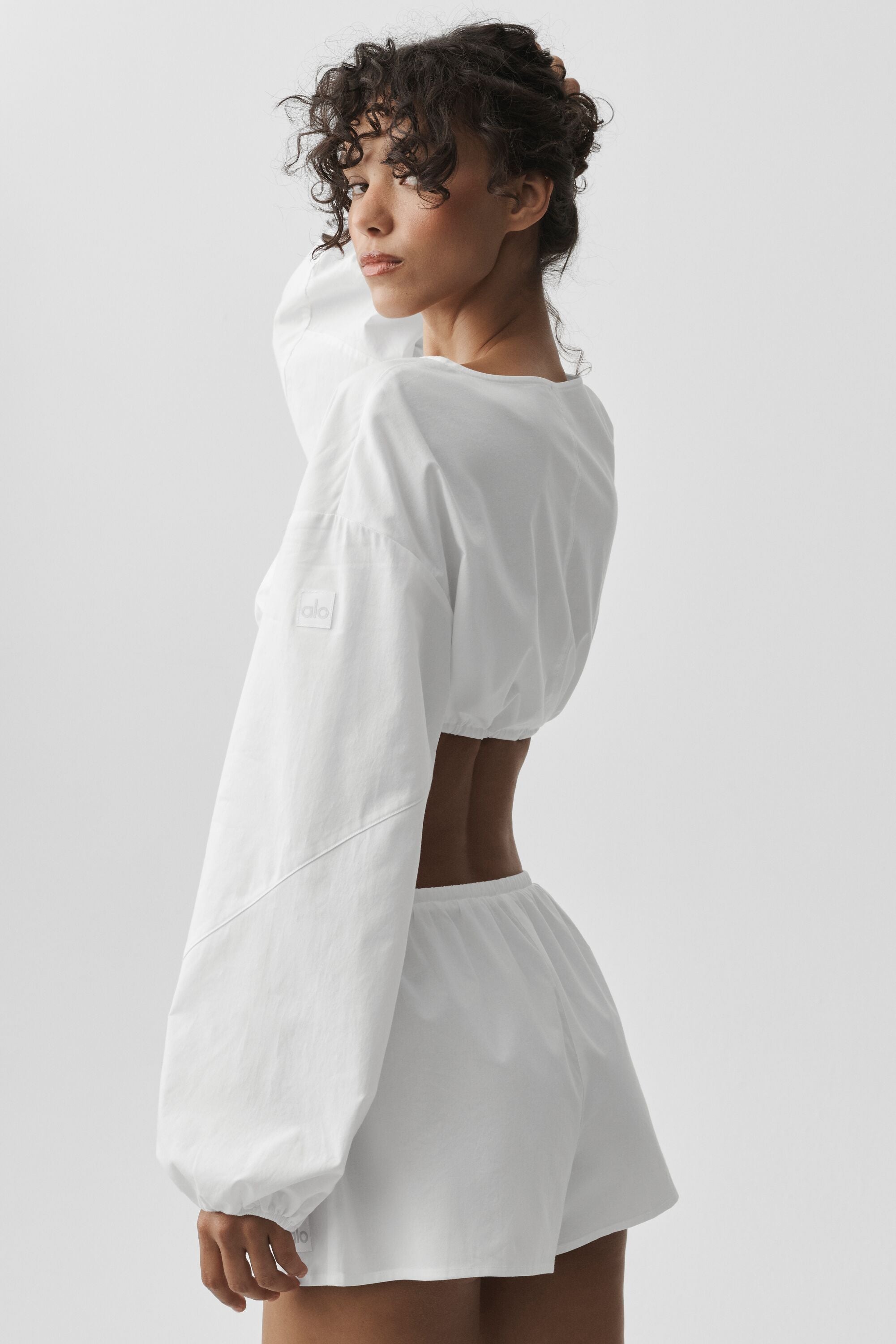 Cotton Cropped Real Deal Long Sleeve - White — photo 3