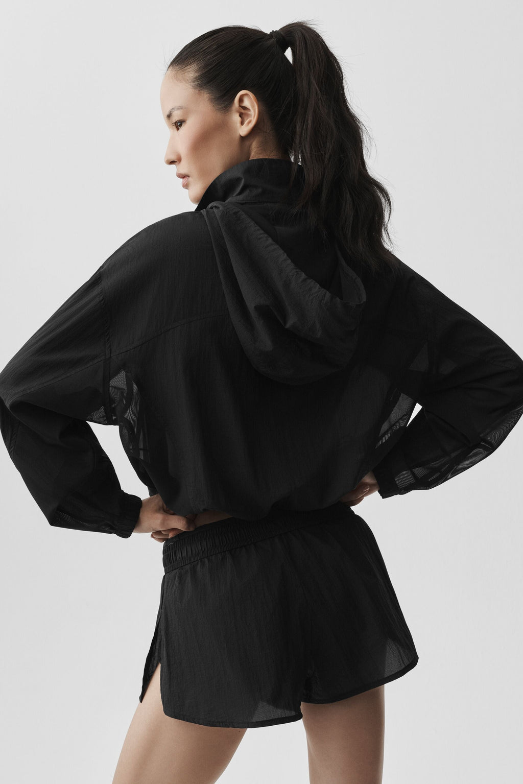 1/4 Zip Go Time Pullover - Black — photo 3