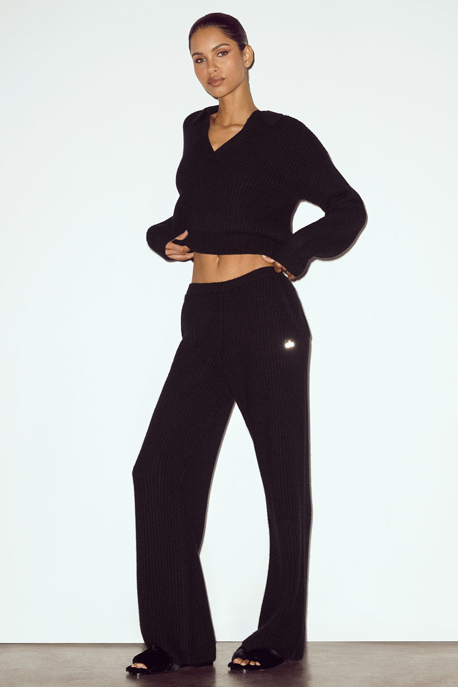 Cashmere Northstar Polo - Black — photo 4