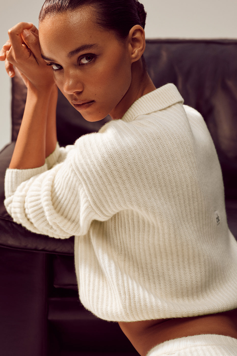 Cashmere Northstar Polo - Ivory — photo 2