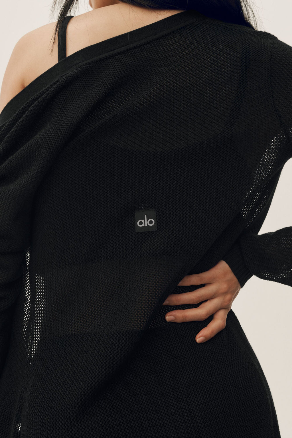 Silk Cashmere Heatwave Long Cardigan - Black — photo 4