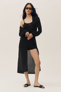 Silk Cashmere Heatwave Long Cardigan - Black — photo 1