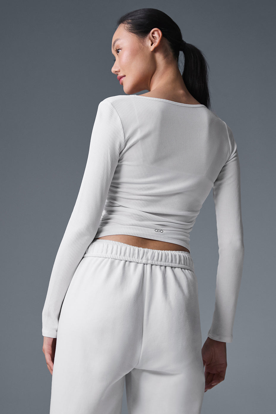 Gather Long Sleeve - White — photo 3