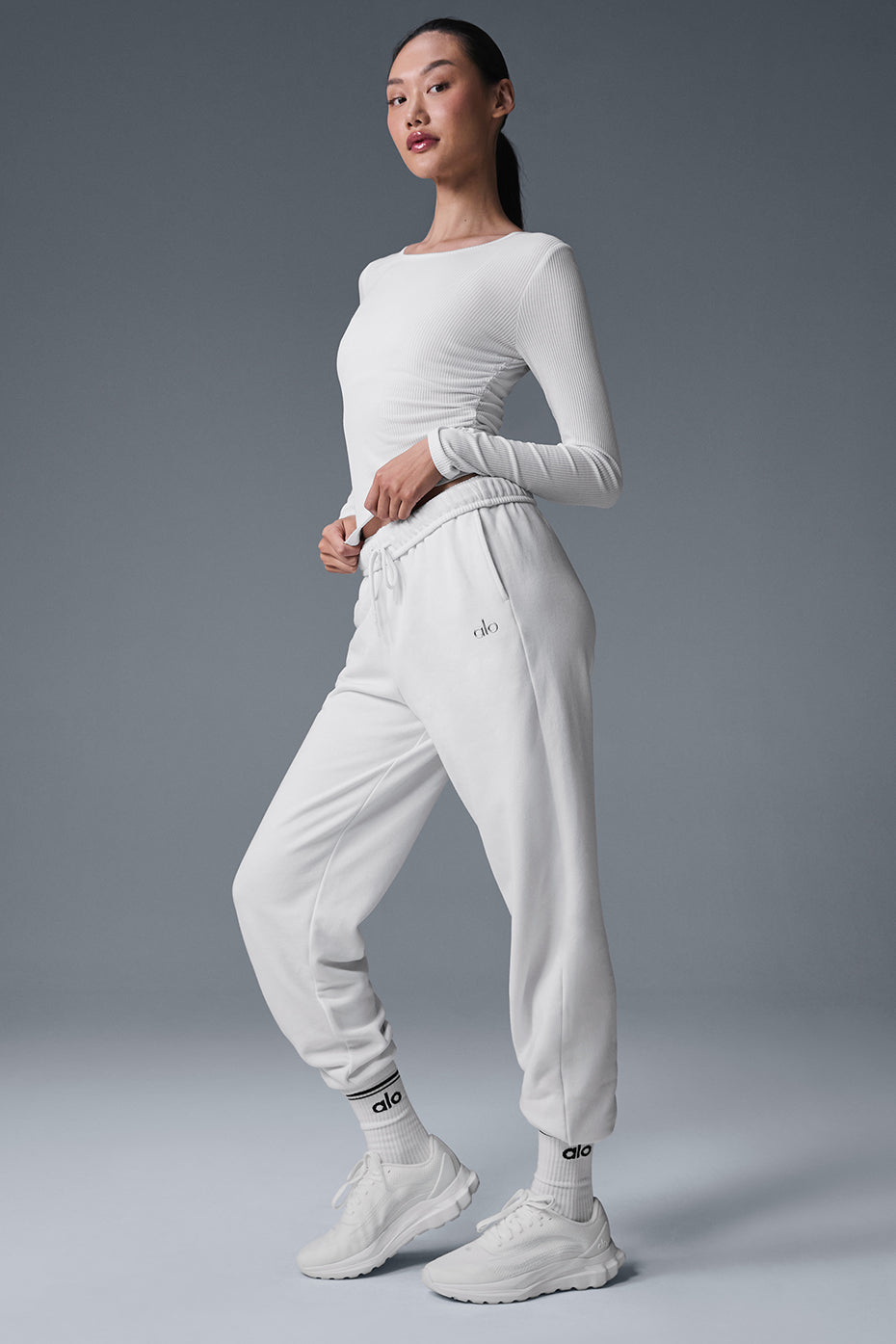 Gather Long Sleeve - White — photo 4