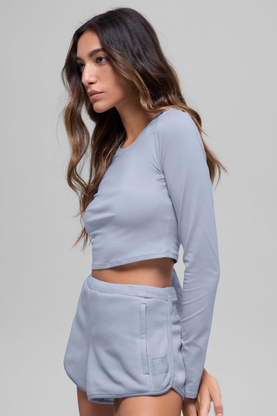 Alosoft Crop Finesse Long Sleeve - Winter Frost — photo 4