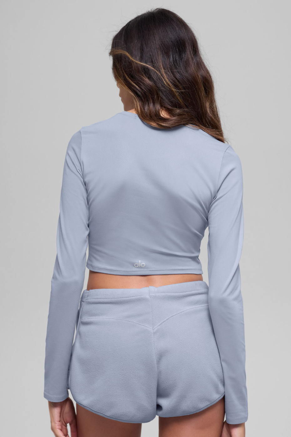 Alosoft Crop Finesse Long Sleeve - Winter Frost — photo 2