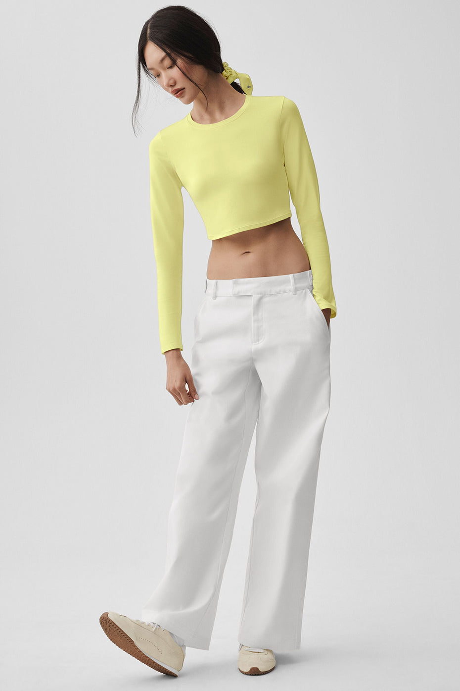 Alosoft Crop Finesse Long Sleeve - Sunshine — photo 5