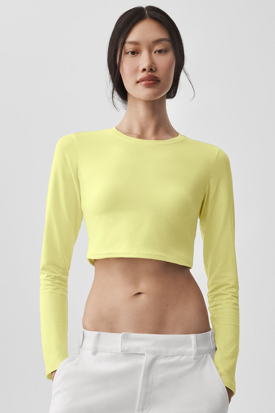Alosoft Crop Finesse Long Sleeve - Sunshine — photo 1