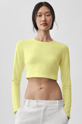 Alosoft Crop Finesse Long Sleeve - Sunshine — photo 1