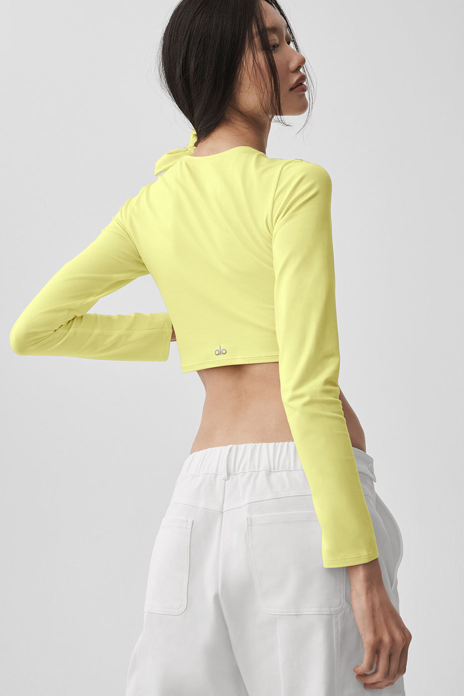 Alosoft Crop Finesse Long Sleeve - Sunshine — photo 2